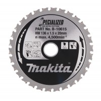 Makita SPECIALIZED pjovimo diskas 136x1,5 mm T30